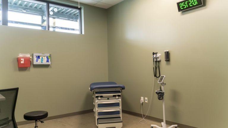 Image shown the inside of an exam room at the CPAE. 